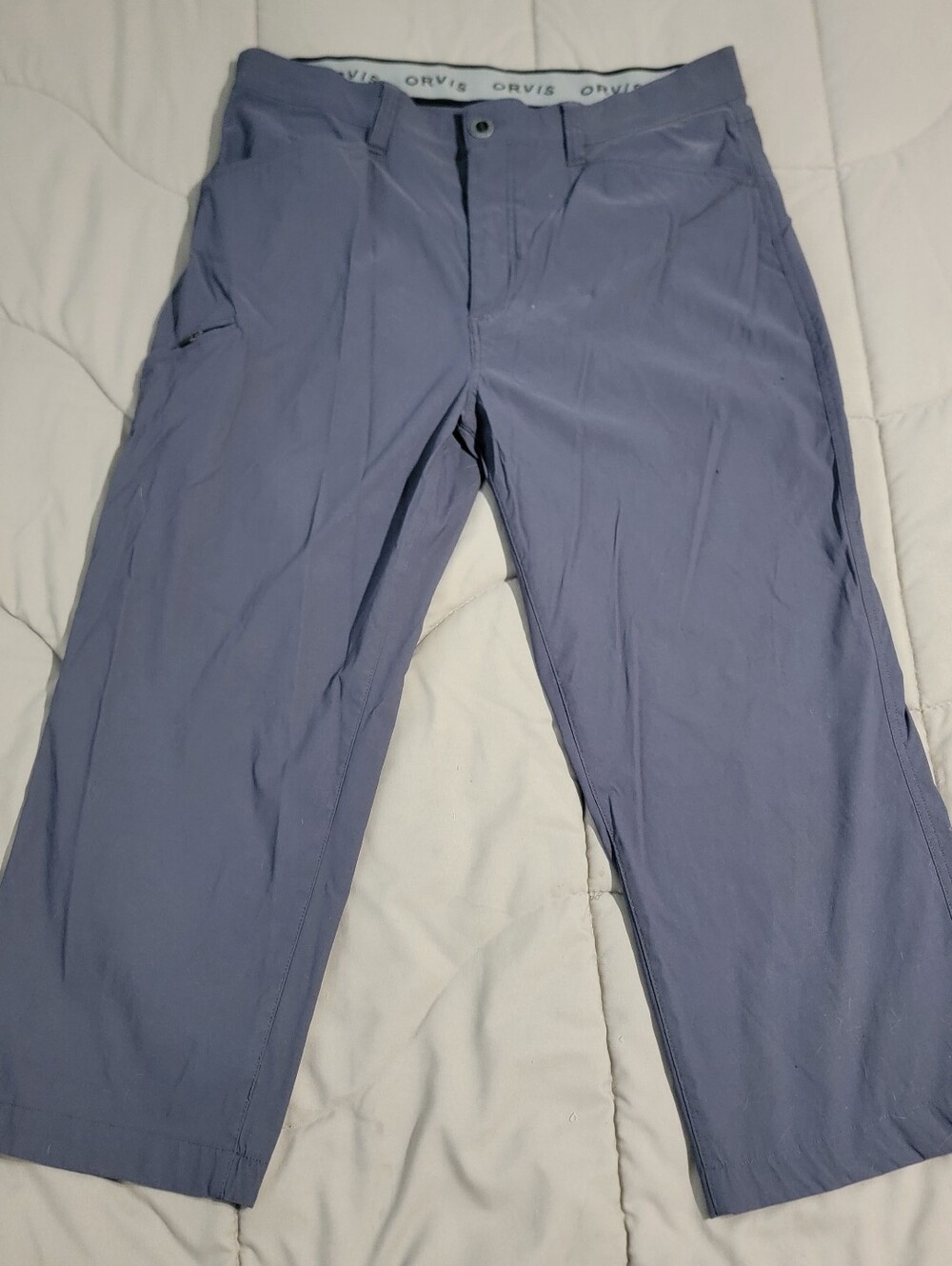 Orvis Men's Dark Blue Gray Tech Pants - Size 38x29